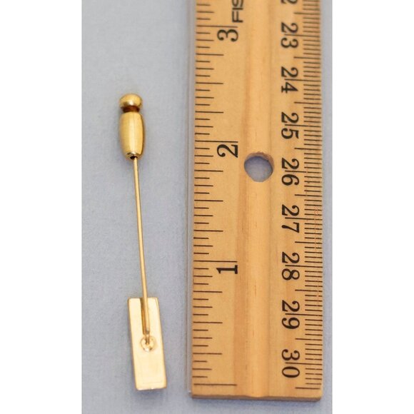 Vintage Geometric Pyramid Brooch, Gold Tone Minimalist Brooch, Star Brooch - C4 - Picture 3 of 3